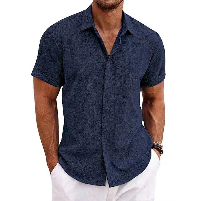 CAMISA DE LINO DE MANGA CORTA MIAMI