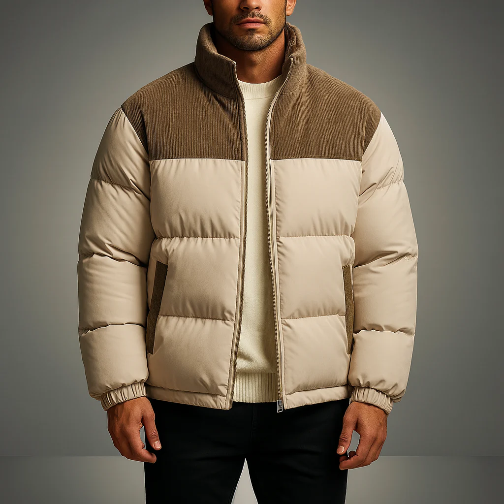 Chaqueta con paneles de pana