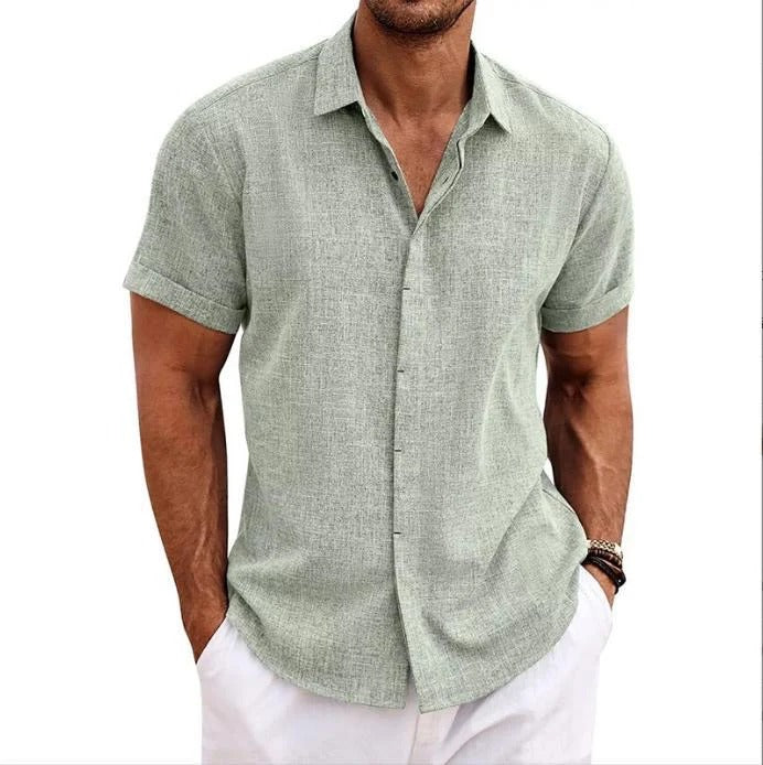 CAMISA DE LINO DE MANGA CORTA MIAMI